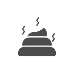 Pet poo glyph icon. linear style sign for mobile concept and web design. Stinky Poo glyph vector icon. Symbol, logo illustration. Vector graphics