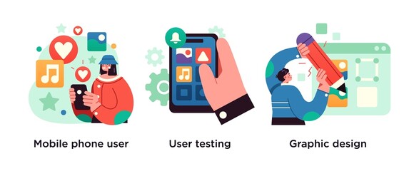 User interface development, bug fixing, public release. Mobile phone user, user testing, graphic design metaphors.