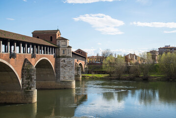 Fototapeta premium bridge over the river in Pavia city