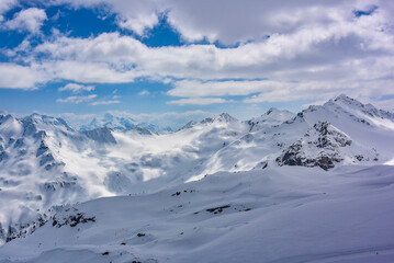 Elbrus region, mountain landscape in the Caucasus region, Elbrus. Russia.