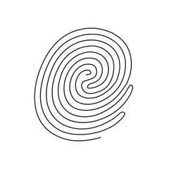 Unique Fingerprint or Thumbprint Sign Vector Icon Isolated