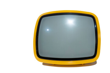 retro TV on a neutral background - obrazy, fototapety, plakaty