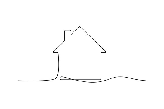 Easy simple house coloring page modern art Vector Image-saigonsouth.com.vn