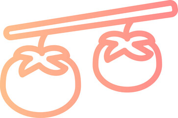 Tomato outline gradient icon