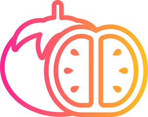 Tomato outline gradient icon