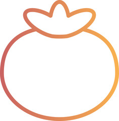 Tomato outline gradient icon