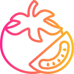 Tomato outline gradient icon