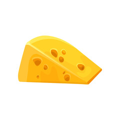 Holland or dutch cheese, vector icon or clipart.