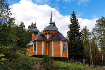 Church of the Holy Apostle Peter in the village of Marcial Waters in Karelia, Russia.