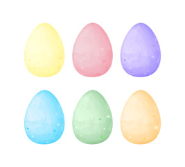 Easter watercolor painted eggs