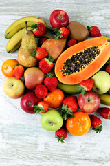 Still life of assorted fruits