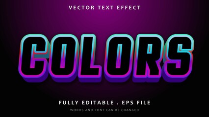 Minimal Gradient 3d Colors Editable Text Effect Design Template