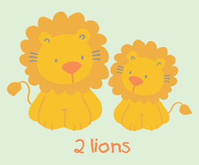 little lion cartoon vector illustration for print and other garment uses. 