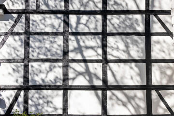  old vintage half timbered house wall 