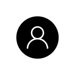 User icon in black round