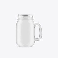 Clear Glass Mug. 3D render