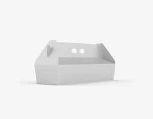 Food Kraft Box. 3D render