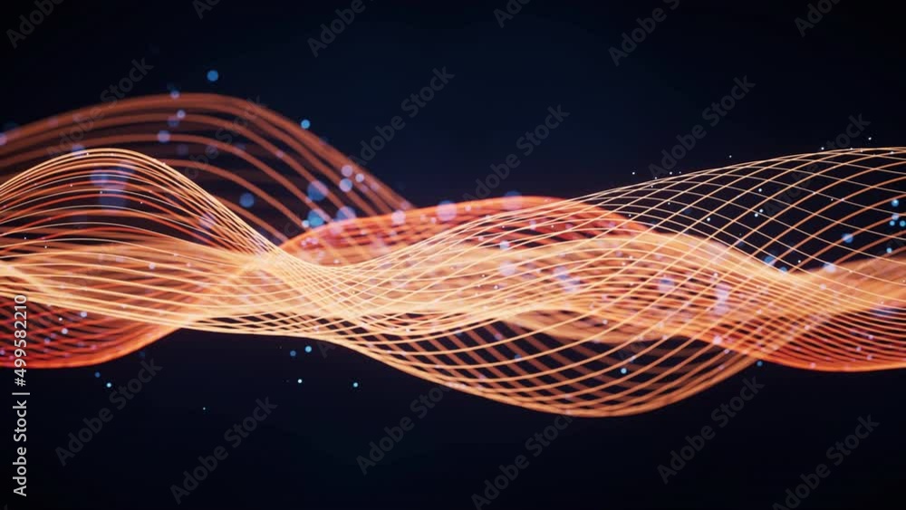 Poster flowing wave lines, curve pattern, 3d rendering.