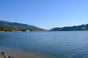 Fototapeta na wymiar 福井県美浜町　久々子湖