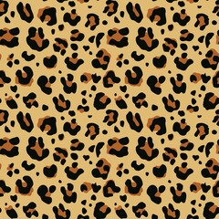
seamless leopard pattern vector print for textile.