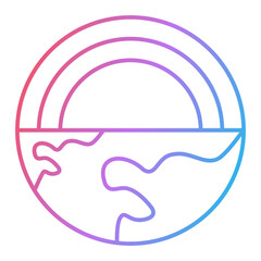 Earth Layers Icon Design