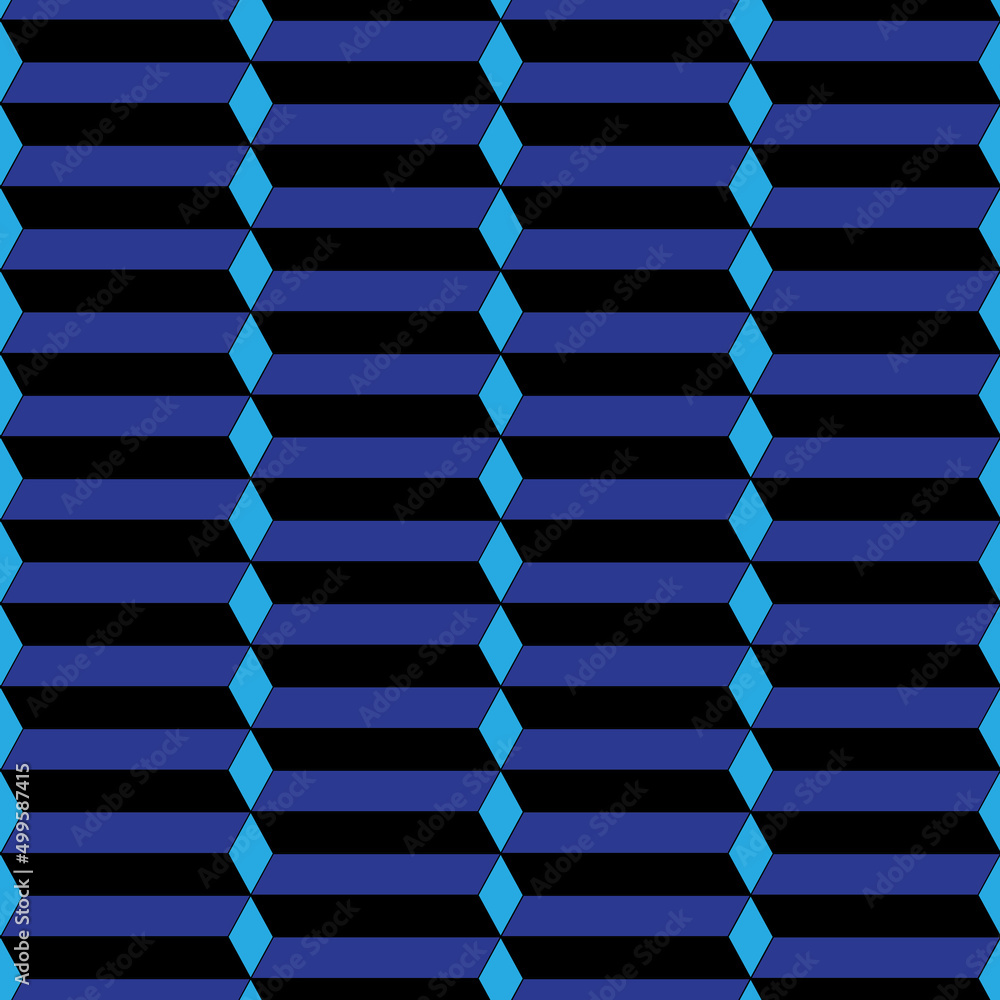 Poster seamless repeating isometric pattern of cubes