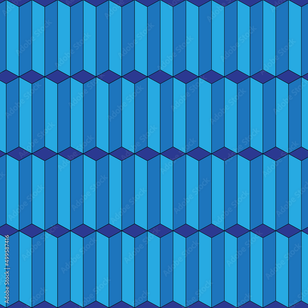 Poster seamless repeating isometric pattern of cubes