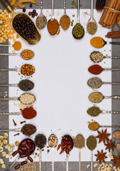 Cooking Spices on Spoons - Flavor and Seasoning.