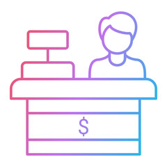 Cash Counter Icon Design