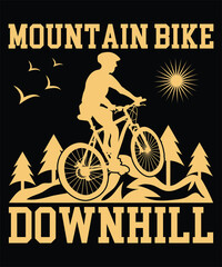 Mountain Bike Downhill Adventure T-shirt Design