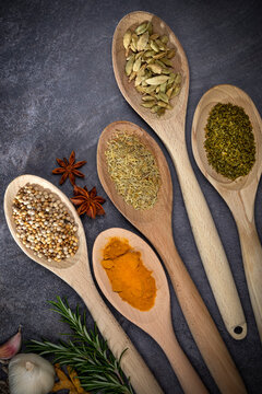 Spices used to add flavor and seasoning to cooking.