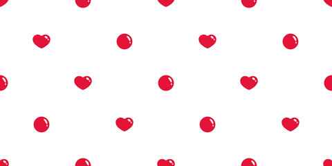 heart seamless pattern valentine polka dot vector cartoon bubble scarf isolated repeat wallpaper tile background illustration doodle design