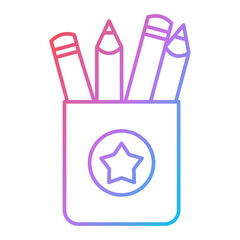 Pencil Holder Icon Design