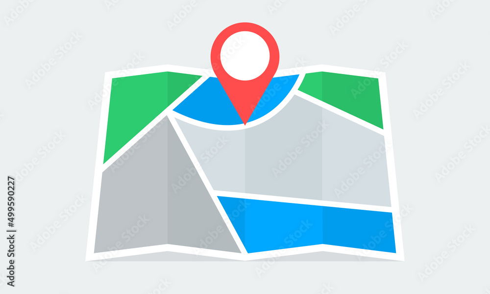 Poster location map vector icon. location pin on map. search place position. vector 10 eps.