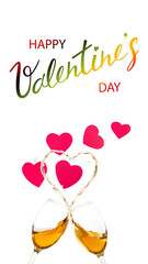 Valentine's Day. Romantic banner. Decoration of beautiful flowers