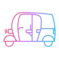 Auto Rickshaw Icon Design