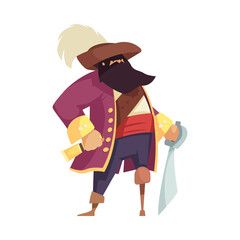 Pirate Flat Illustration