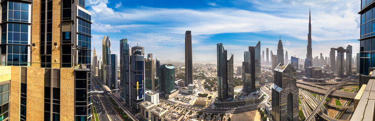 Obraz premium Aerial view of downtown Dubai