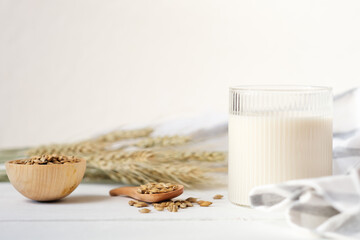Barley milk as holistic drink for toxins elimination, helps to reduce acidity. beta-glucan source....