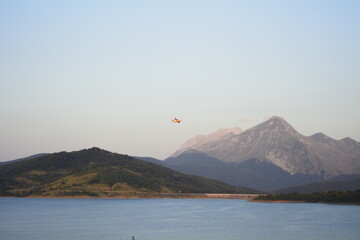 Plane on a lake