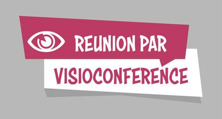 Logo réunion par visioconférence.