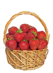 Strawberry in a wicker basket