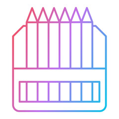 Color Pencil Icon Design