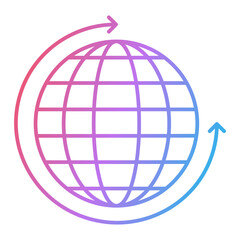 Obraz premium Around the World Icon Design