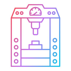 Press Machine Icon Design