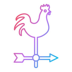 Weathercock Icon Design