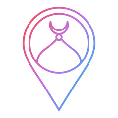 Mosque Location Icon Design