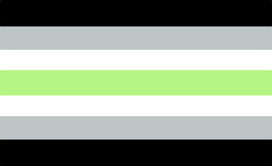 Agender Pride Flag - colorful horizontal stripes. LGBTQ community gender group symbol.