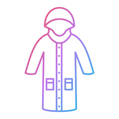 Rain Coat Icon Design