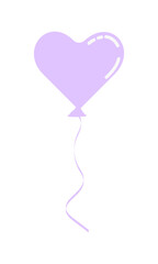 Doodle Birthday Party Balloons. Cute cartoon Vector illustration